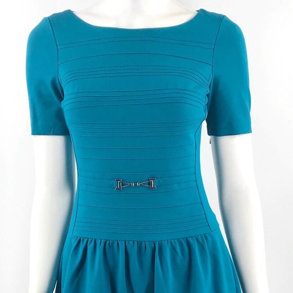 Like New- white house black market teal dress - Picture 2 of 4